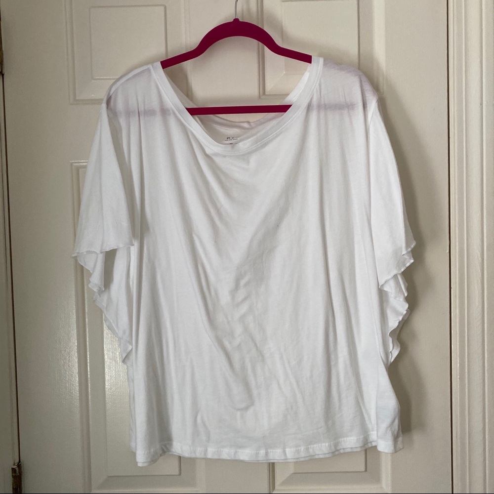 Gap white butterfly sleeve top